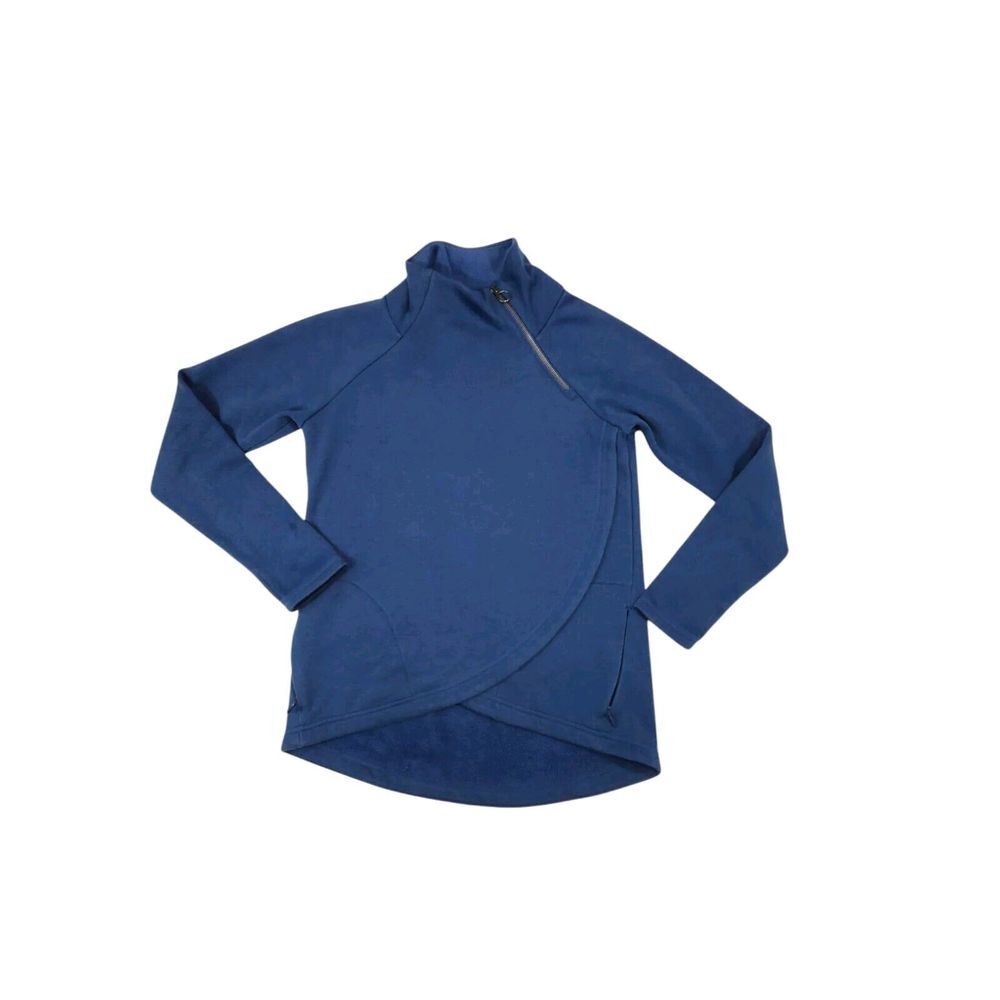 Athleta Women Small Enchanted Blue Cozy Karma Asymmetrical Pullover Sweater